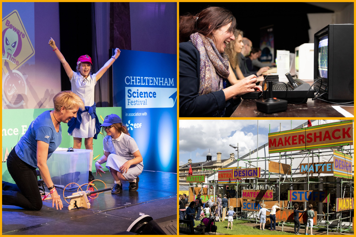 A collage of images from previous Science Festivals.